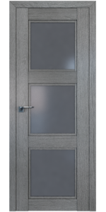 Межкомнатная дверь Profildoors 2.27XN Грувд серый Стекло графит