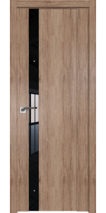 Межкомнатная дверь Profildoors 62XN Салинас светлый Стекло Lacobel Черный лак
