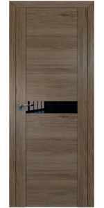 Межкомнатная дверь Profildoors 2.05XN Салинас темный Стекло Черный лак