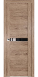 Межкомнатная дверь Profildoors 2.01XN Салинас светлый Стекло Черный лак