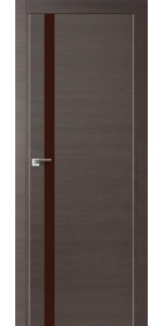 Межкомнатная дверь Profildoors 6Z Грей Кроскут Коричневый лак