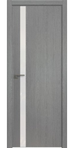 Межкомнатная дверь Profildoors 6ZN Грувд серый Белый лак