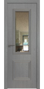 Межкомнатная дверь Profildoors 53ZN Грувд серый Зеркало патина