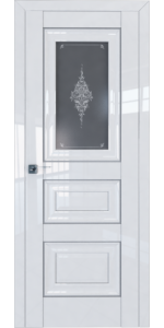 Межкомнатная дверь Profildoors 26L Белый люкс Стекло Кристалл графит