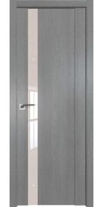 Межкомнатная дверь Profildoors 62XN Грувд серый Стекло Lacobel Перламутровый лак