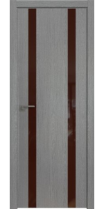 Межкомнатная дверь Profildoors 9ZN Грувд серый Коричневый лак