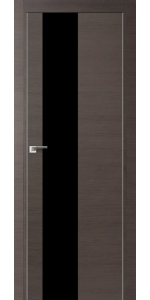 Межкомнатная дверь Profildoors 5Z Грей Кроскут Черный лак