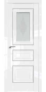 Межкомнатная дверь Profildoors 26L Белый люкс Стекло Кристалл матовый