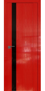 Межкомнатная дверь Profildoors 62STP Pine Red glossy Стекло Черный лак