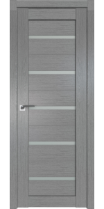 Межкомнатная дверь Profildoors 7XN Грувд серый Стекло матовое