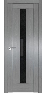 Межкомнатная дверь Profildoors 2.48XN Грувд серый Стекло Дождь черный