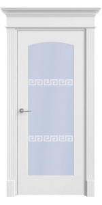 Межкомнатная дверь Офрам "Верона" Со стеклом кантри 3 Белый