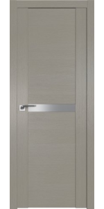 Межкомнатная дверь Profildoors 2.01XN Стоун Стекло Серебряный лак