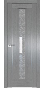 Межкомнатная дверь Profildoors 2.48XN Грувд серый Стекло Дождь белый