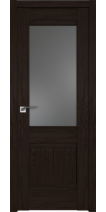 Межкомнатная дверь Profildoors 2XN Дарк браун Стекло Графит