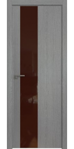 Межкомнатная дверь Profildoors 5ZN Грувд серый Коричневый лак