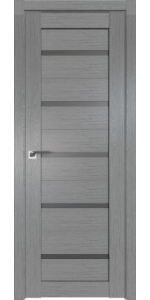 Межкомнатная дверь Profildoors 7XN Грувд серый Стекло графит