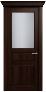 Межкомнатная дверь STATUS CLASSIC 532 ОРЕХ стекло Сатинато белое
