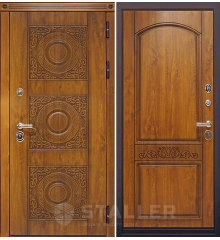 Дверь входная металлическая СТАЛЛЕР Милано дуб золотистый/ дуб золотистый