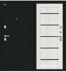 Дверь входная металлическая Борн Букле черное/Bianco Veralinga